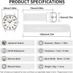 Professionals Students Women Men Waterproof Watch 24 Hour Time - Image 4